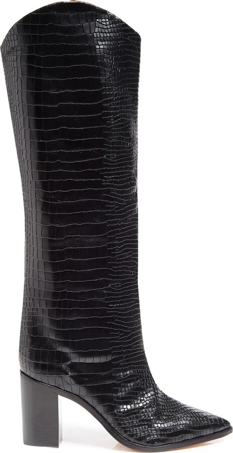 Maryana Pointed Toe Block Heel Knee High Boot - Image 3