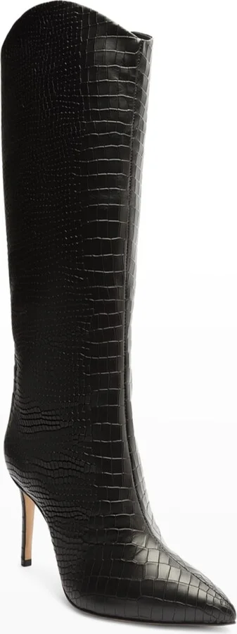 Maryana Snake-Print Leather Knee Boots - Image 2