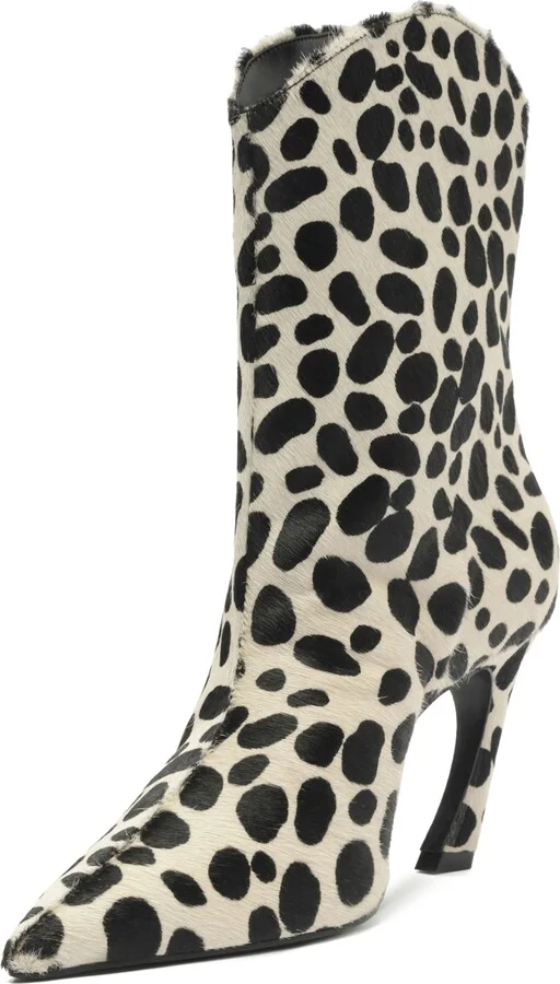 Maryann Curve Genuine Calf Hair Pointed Toe Bootie - Image 9