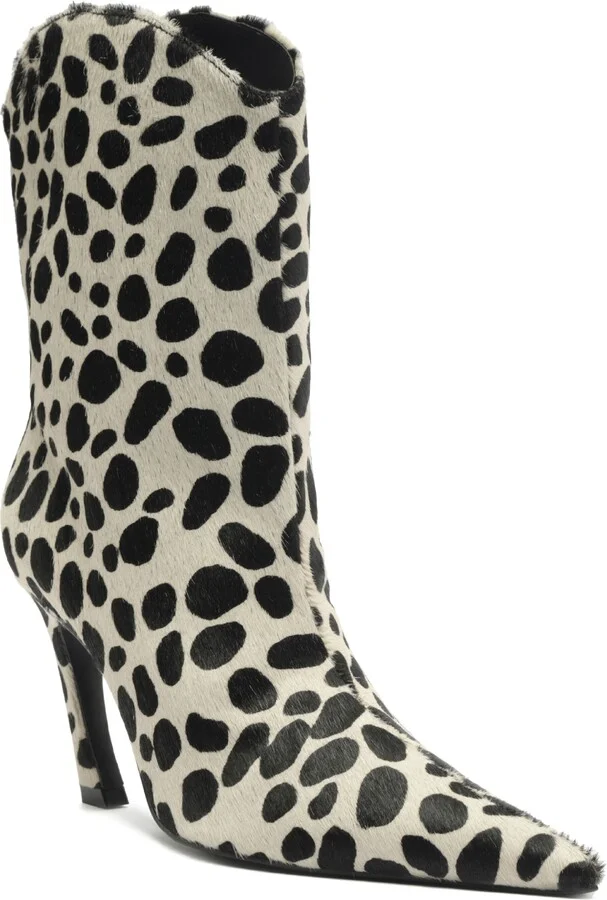 Maryann Curve Genuine Calf Hair Pointed Toe Bootie