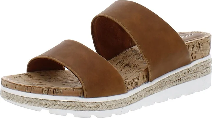 Maryann Womens Slip On Open Toe Wedge Sandals
