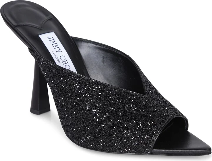 Maryanne 100 Glitter Black Sandals - Image 2