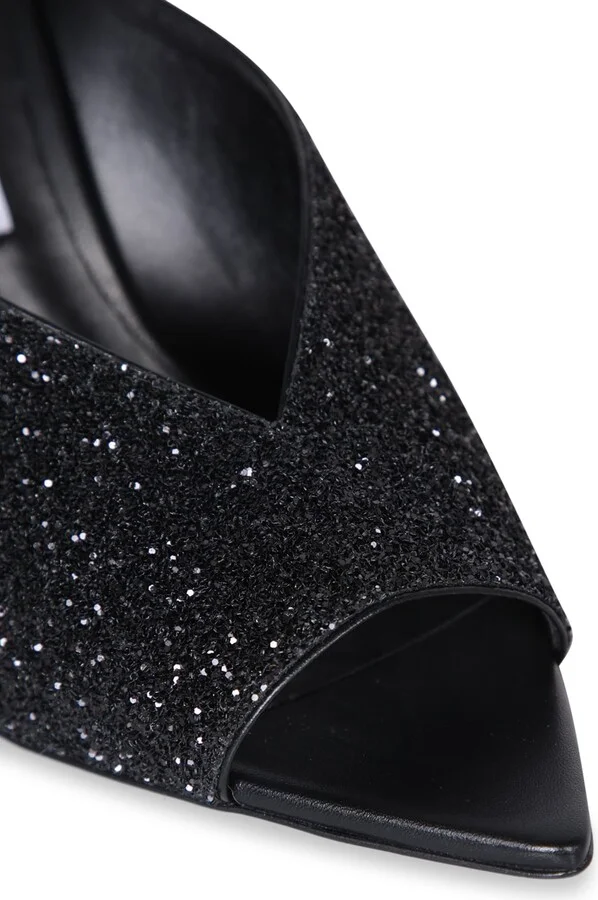 Maryanne 100 Glitter Black Sandals - Image 4