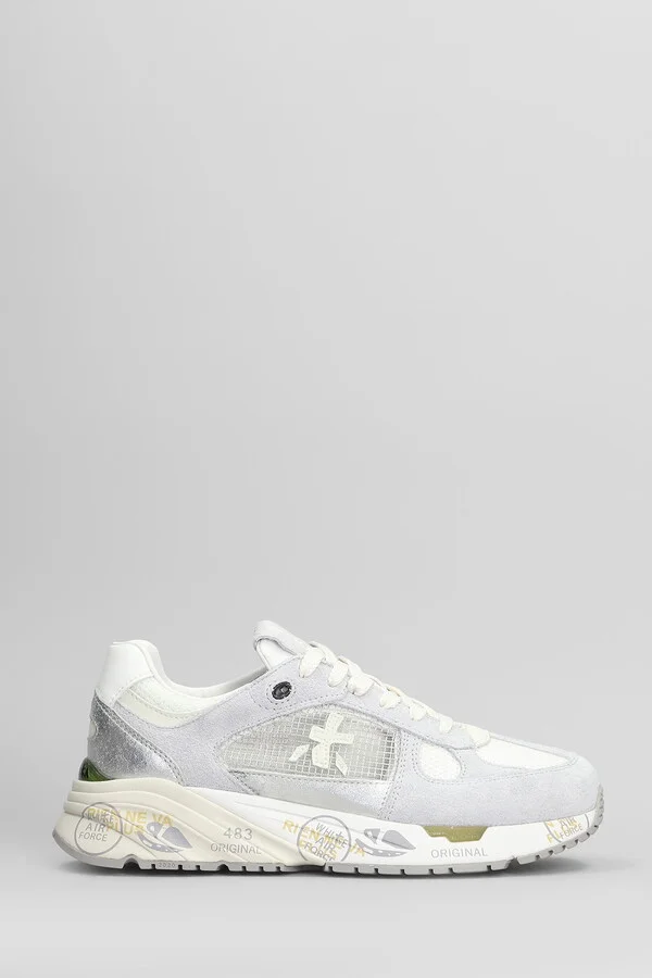 Mase Sneakers In Grey Suede And Fabric