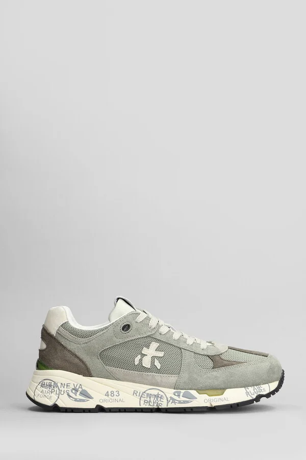 Mase Sneakers In Grey Suede And Fabric