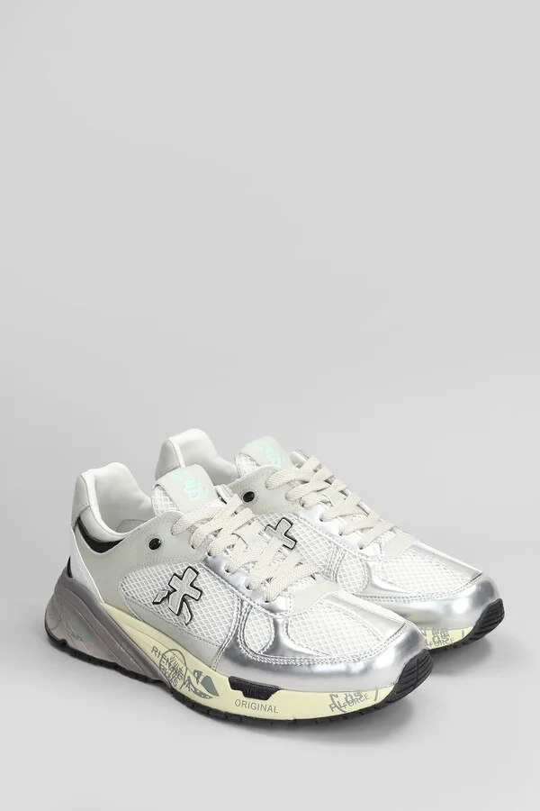 Mase Sneakers In White Leather And Fabric - Image 2