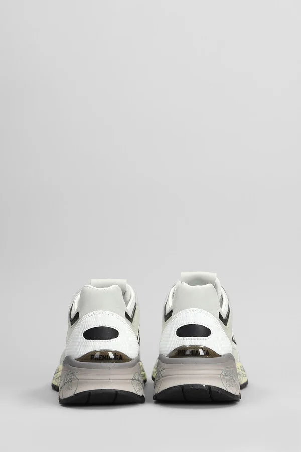 Mase Sneakers In White Leather And Fabric - Image 4