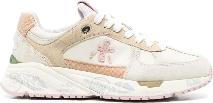 Mased lace-up sneakers