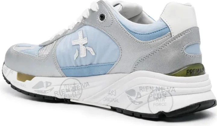 Mased leather sneakers - Image 3