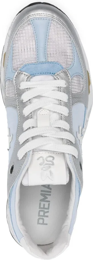 Mased leather sneakers - Image 4