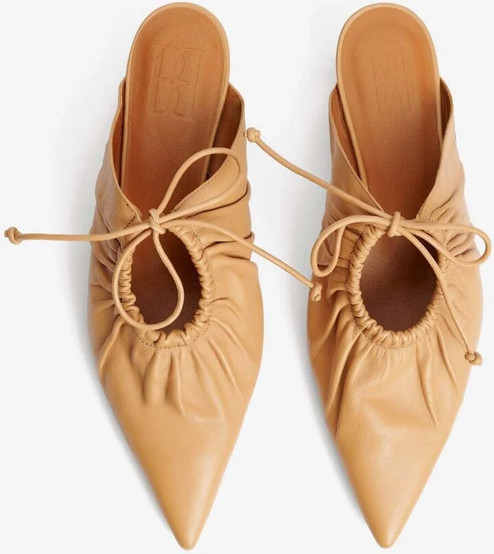 Masey 35 Pointed-Toe Leather Mules - Image 2