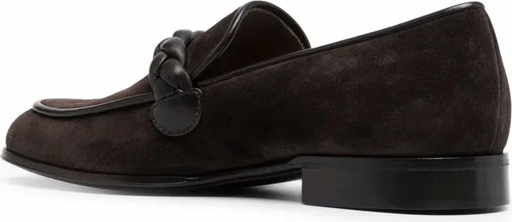 Massimo braid-embellished suede loafers - Image 3