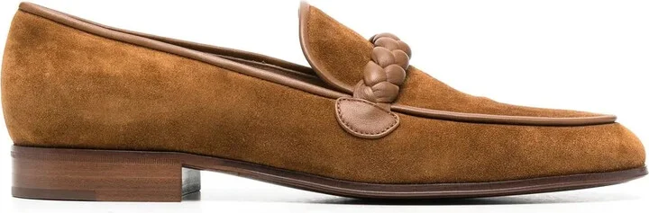 Massimo braided suede loafers