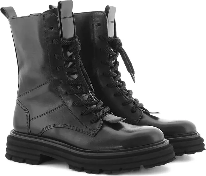 Master lace-up chunky-sole combat boots