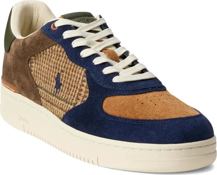 Masters suede-panelled tweed sneakers - Image 2