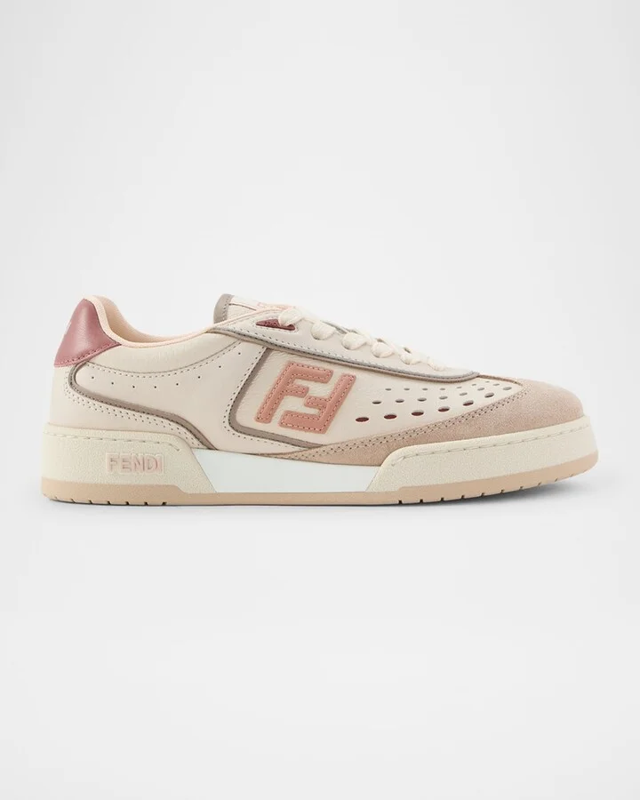 Match Calfskin Low-Top Sneakers