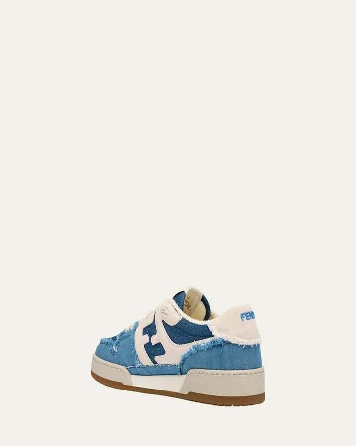 Match Distressed Denim Sneakers - Image 2