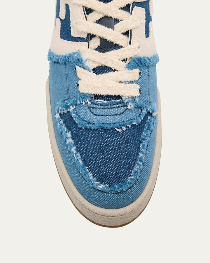 Match Distressed Denim Sneakers - Image 4