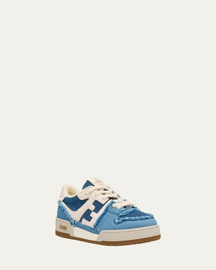 Match Distressed Denim Sneakers - Image 5
