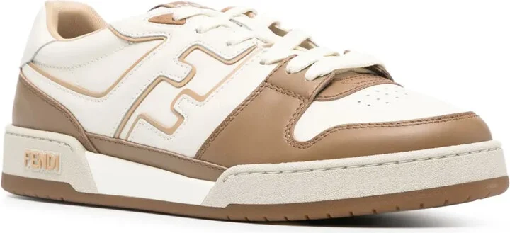 Match FF-appliqué leather sneakers - Image 2
