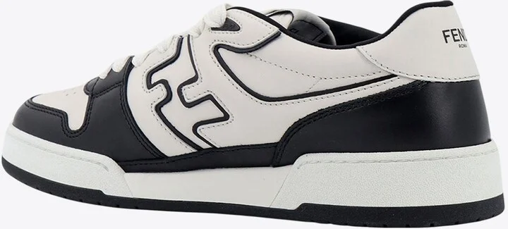 Match FF-Appliqué Leather Sneakers - Image 2