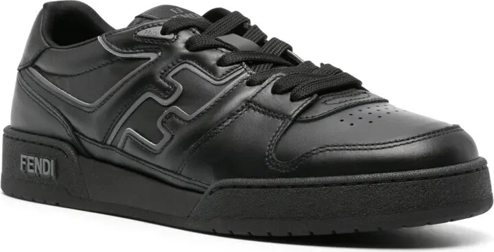 Match leather sneakers - Image 2