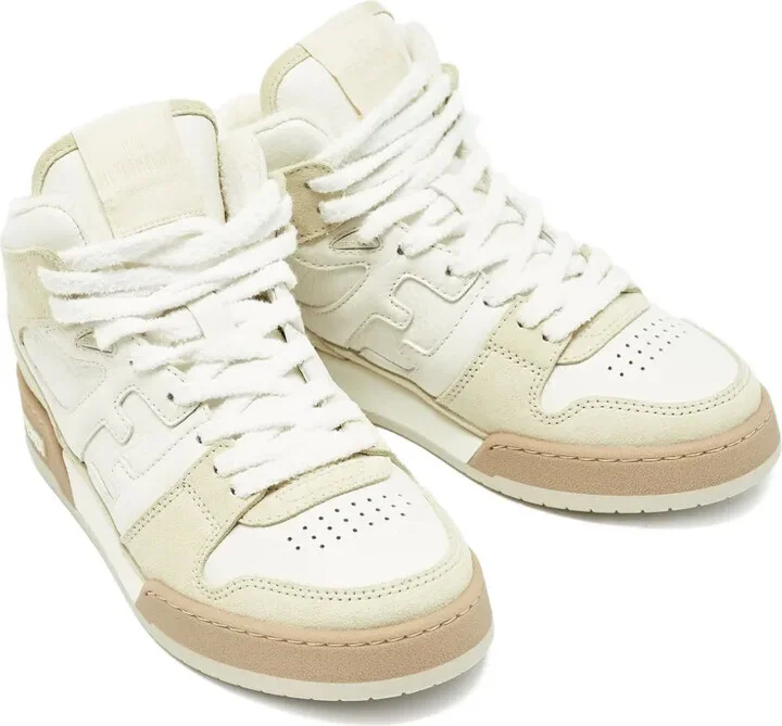 Match leather sneakers - Image 2