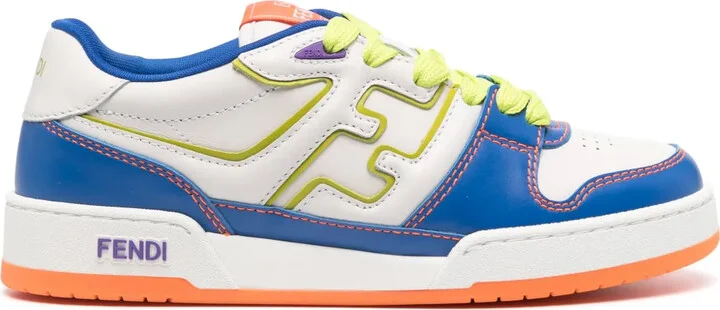Match leather sneakers