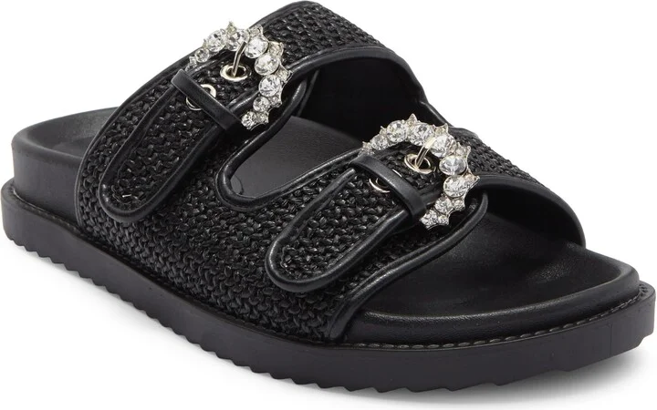 Matcha Crystal Strap Slide Sandal