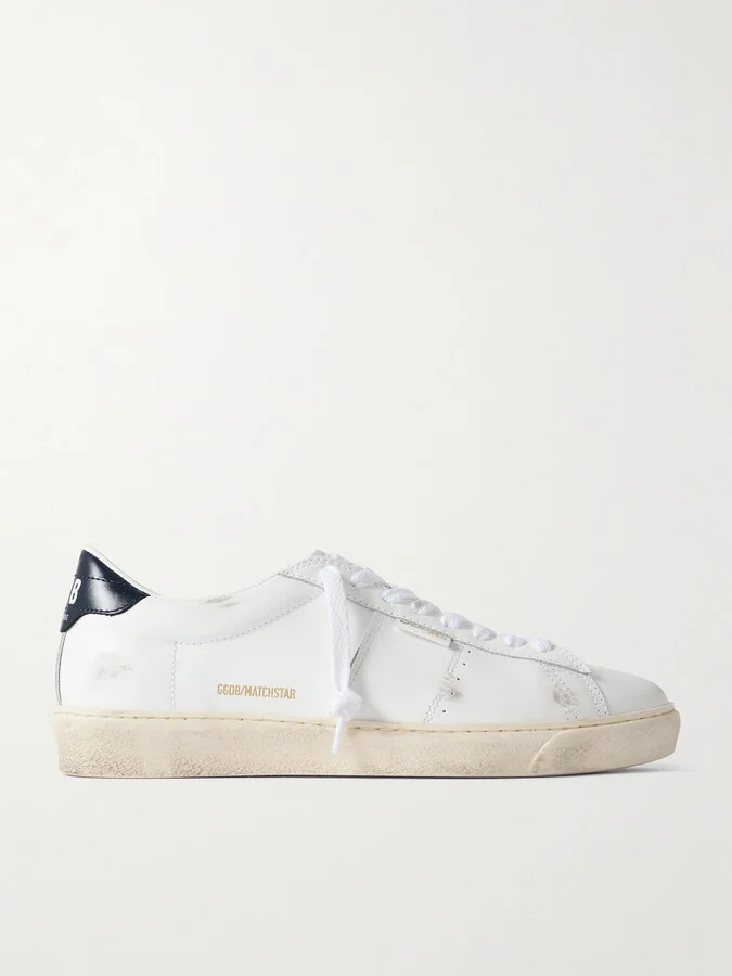 Matchstar Distressed Leather Sneakers