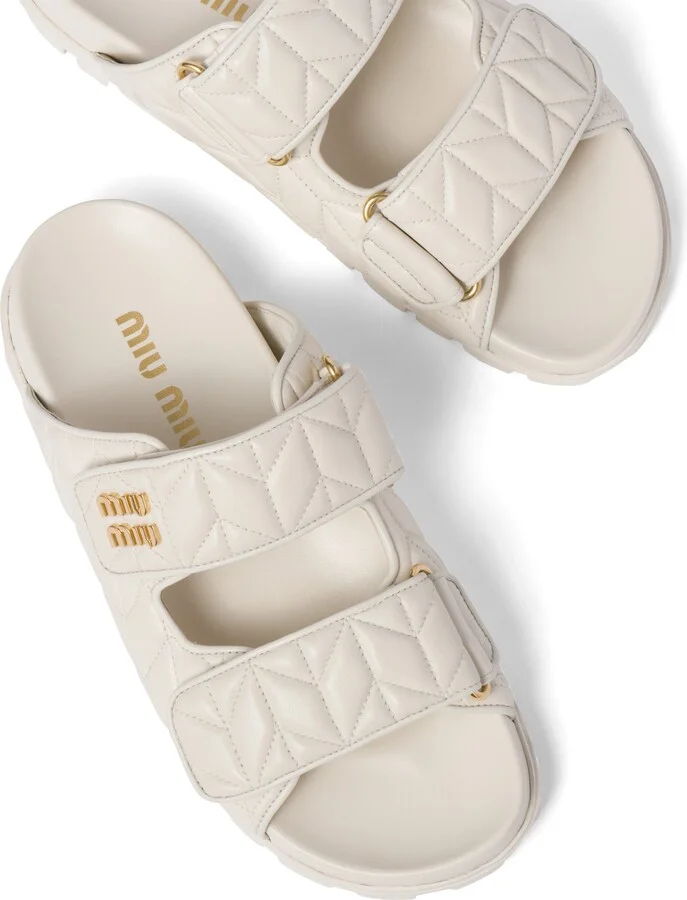 Matelassé Double Strap Slide Sandal - Image 3