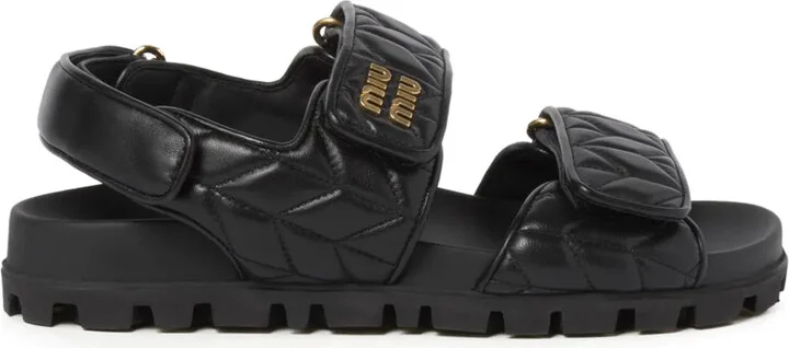 Matelassé Leather Sandals