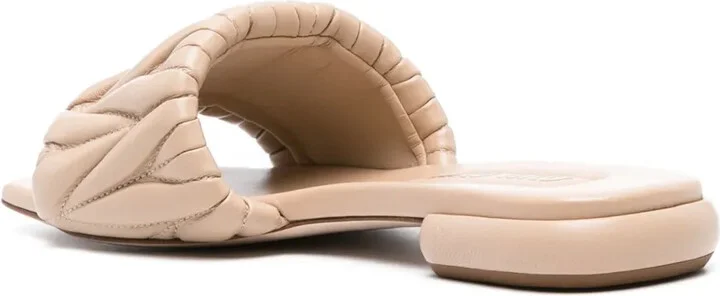 Matelassé Leather Slides - Image 3