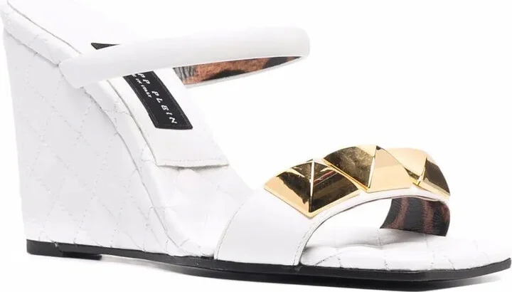 Matelasse leather wedges - Image 2
