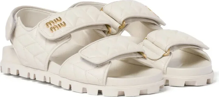 Matelassé Logo-Plaque Sandals - Image 2
