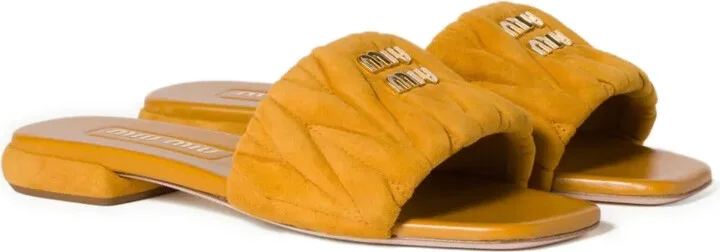 Matelassé Suede Slides - Image 2