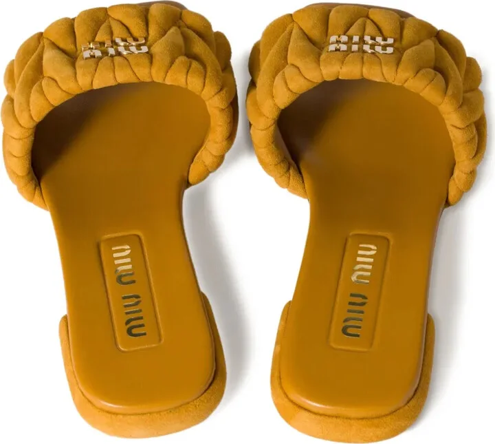 Matelassé Suede Slides - Image 3