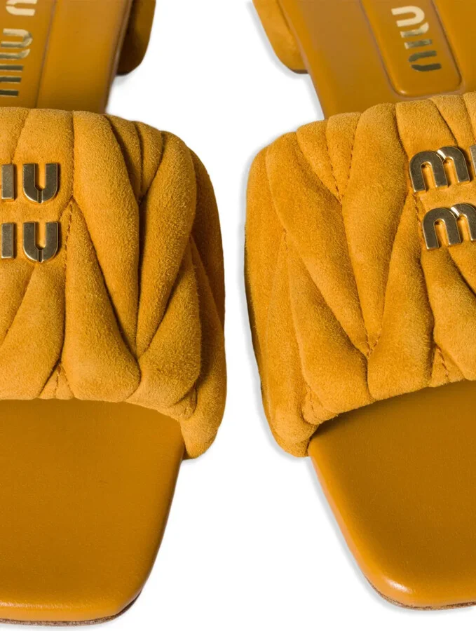 Matelassé Suede Slides - Image 4