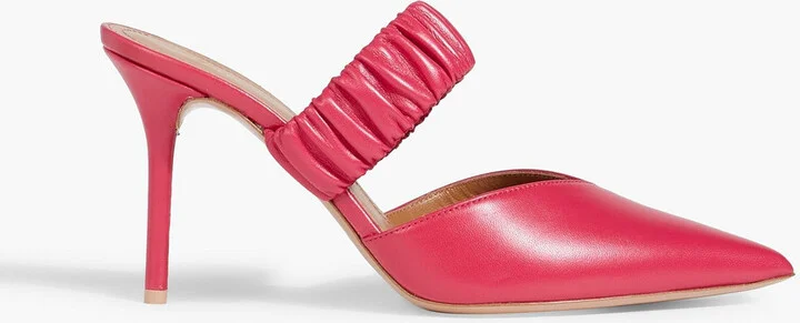 Matilda 85 ruched leather mules