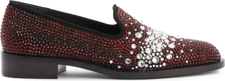 Matildha crystal-embellished loafers