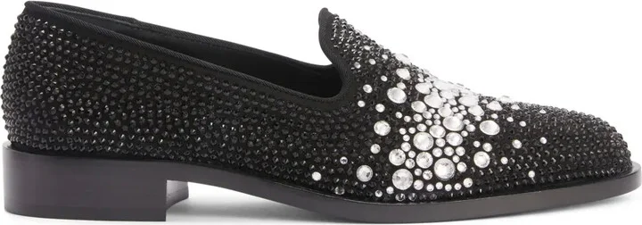 Matildha crystal-embellished loafers