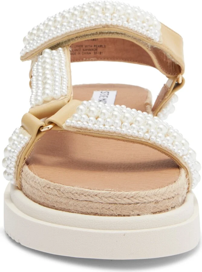 Matina Faux Pearl Bead Platform Sandal - Image 3