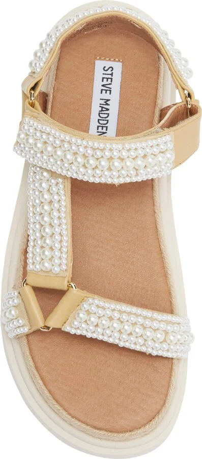 Matina Faux Pearl Bead Platform Sandal - Image 5