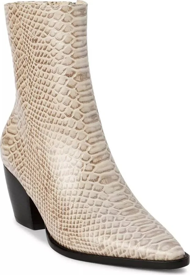 Grey/Beige Croc Print Leather