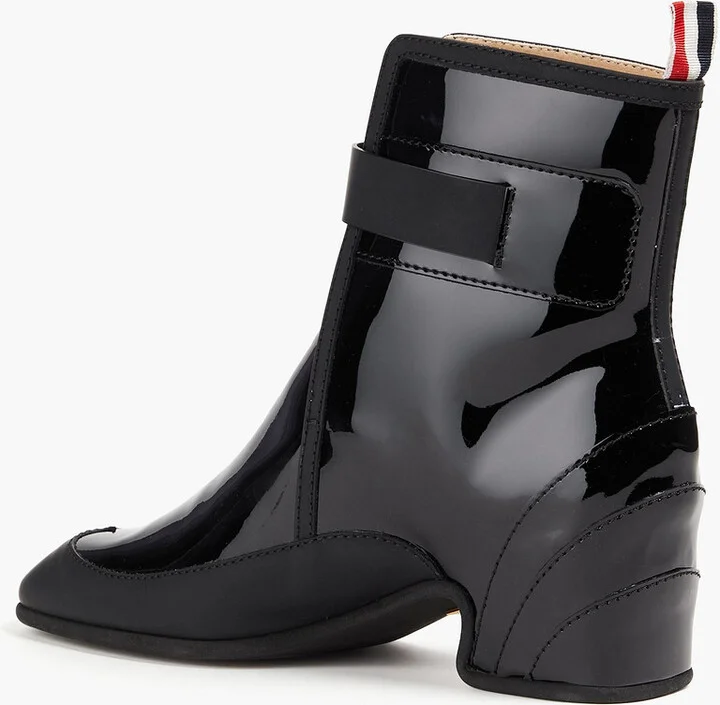 Matte and patent-leather ankle boots - Image 3