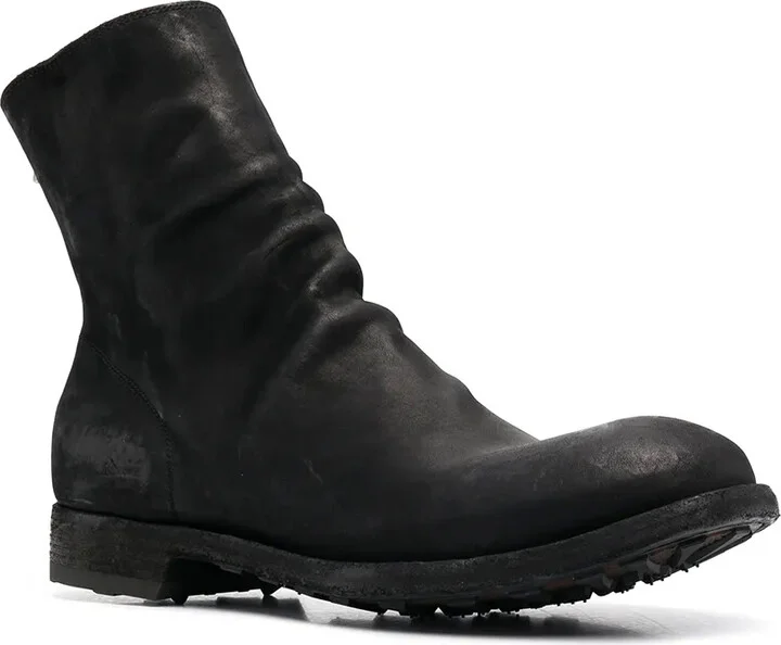 Matte Calf Leather Zip Boots - Image 2