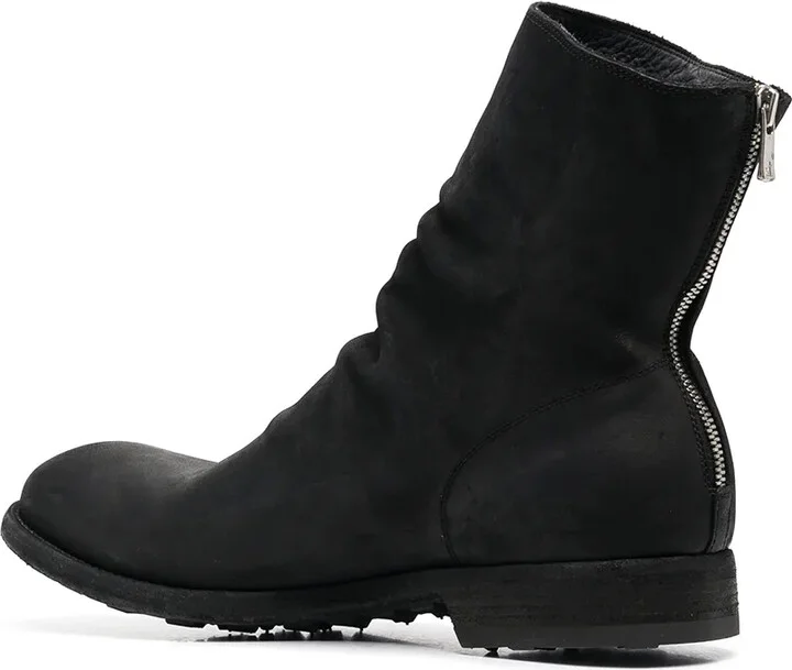 Matte Calf Leather Zip Boots - Image 3