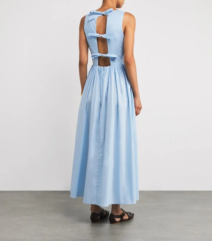 Matteau Organic Cotton Tie-Back Midi Dress - Image 3