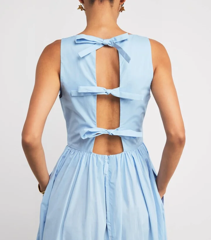 Matteau Organic Cotton Tie-Back Midi Dress - Image 4