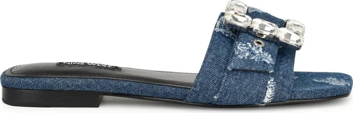 Matter Crystal Buckle Slide Sandal - Image 2